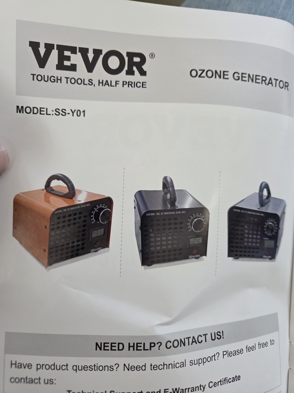 Ozone Generator Portable Air Purifier - Black NWT